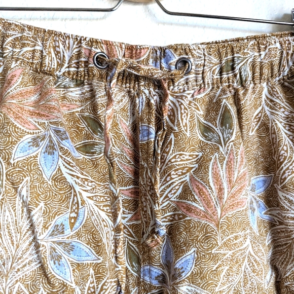 Cynthia Rowley Linen Shorts Women's US XL 💎 Beige & Iolite Blue - Picture 2 of 8